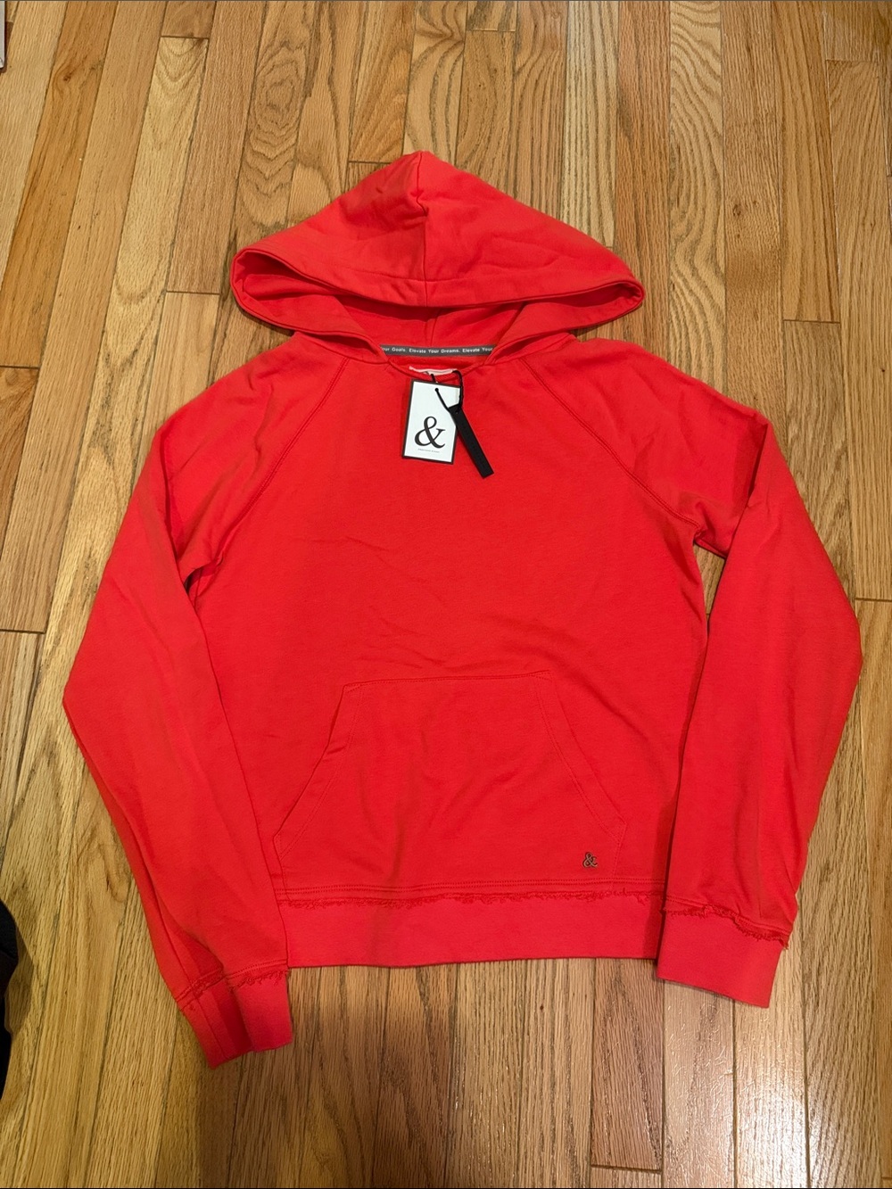 AMPERSAND AVE Red Zip-Up Hoodie Sweater